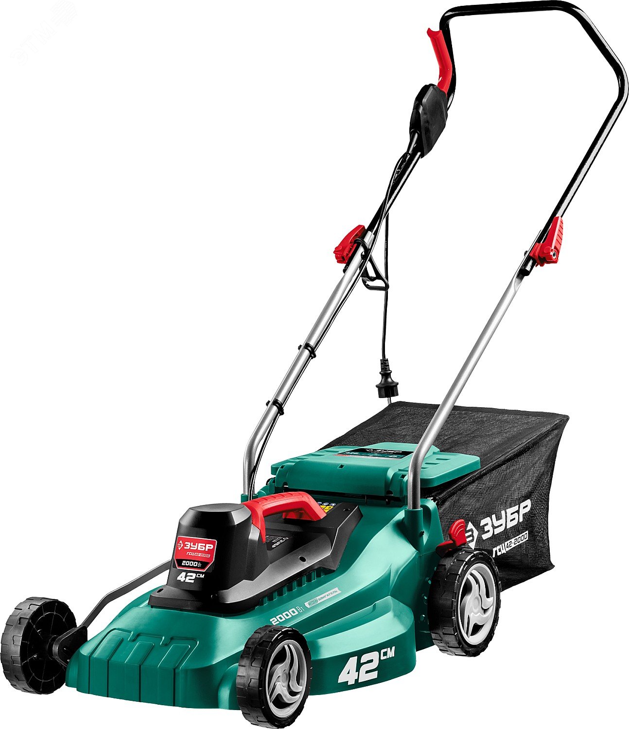 Изображение товара Газонокосилка сетевого типа 2000 Вт ширина 42 мм, 40 л травосборник