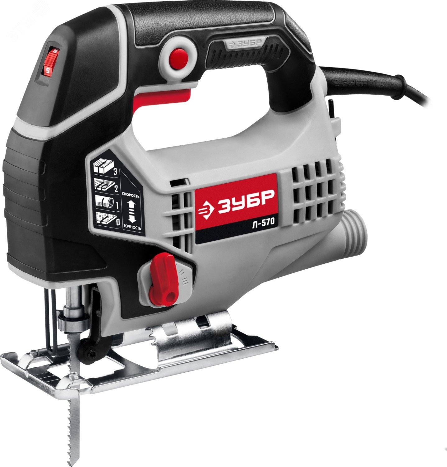 Изображение товара Электрический лобзик ЗУБР Л-570 570 Вт регулировка маятниковый ход подсветка