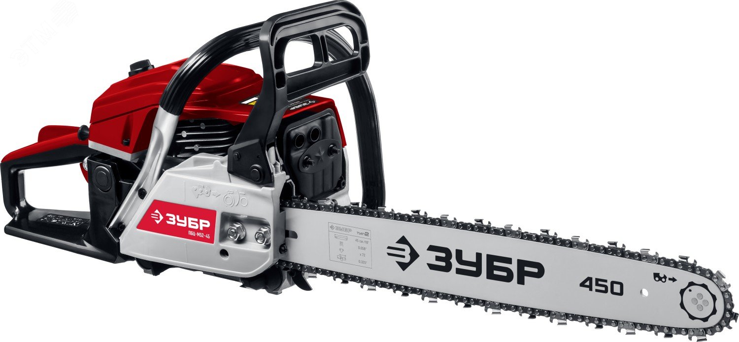 Изображение товара Бензопила ЗУБР 52 см3 45 см шина мощность 3.9 л.с. для профессионала и дачи