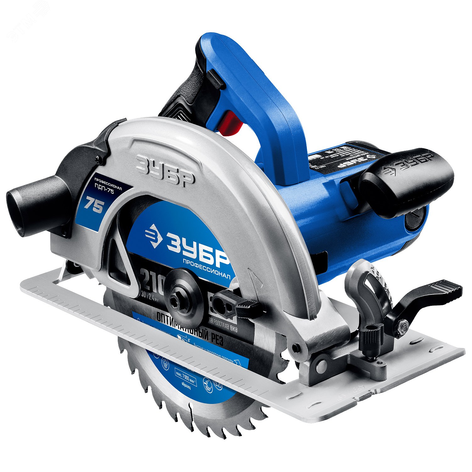 Изображение товара Пила дисковая ЗУБР ПДП-75 210 мм 2000 Вт профессиональная