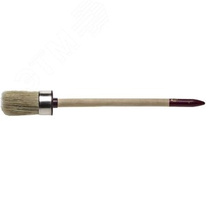Кисть круглая ''УНИВЕРСАЛ - МАСТЕР'', светлая щетина, деревянная ручка, №6, 30мм