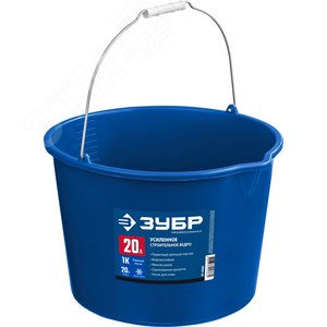 Ведро строительное усиленное пластмассовое, с носиком 20л - фото 1