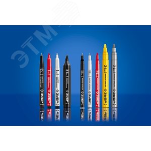 Маркер МП-100 красный, 1 мм заостренный перманентный - фото 3