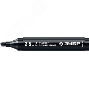 Маркер с увеличенным объемом МП-300К черный, 2-5 мм клиновидный перманентный