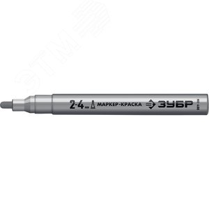 Изображение товара Маркер-краска Профессионал МК-400 круглый наконечник 2-4 мм серебряный (шт)