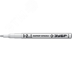 Маркер-краска Профессионал МК-200 круглый наконечник 1-2 мм белый