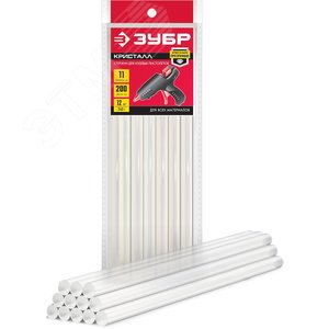 Стержни прозрачные универсальные клеевые, d 11 мм х 200 мм (11-12 мм) 12 шт. 240 г - фото 1
