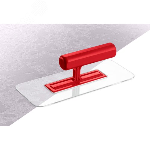 Гладилка пластикова, закругленная, штукатурная, прозрачная 220 х 90 мм - фото 1