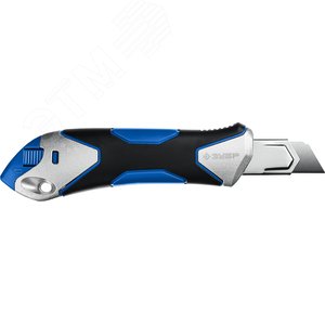 Нож металлический обрезиненный с винтовым фиксатором Титан-В, сегмент. лезвия 18 мм, Профессионал - фото 2