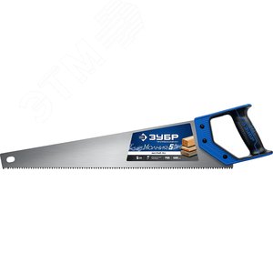 Ножовка по дереву (пила) ''МОЛНИЯ-5'' 500 мм, 5 TPI, прямой крупный зуб, быстрый рез поперек волокон, для крупных и средних заготовок - фото 1