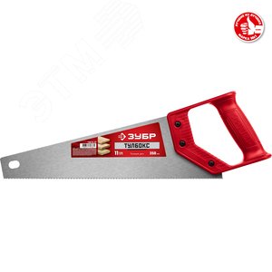Ножовка специальная (пила) ТАЙГА-Тулбокс 350 мм, 11 TPI, прямой зуб, точный рез, импульсная закалка каждого зуба - фото 2