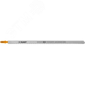 Полотна для эл/лобзика, T225B, HCS сталь, по дереву, строит. брус, Т-хвостовик, шаг 3мм, 225мм, 2шт. - фото 1