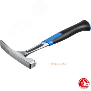 Молоток каменщика, ТИТАН 600 г цельнокованный - фото 3