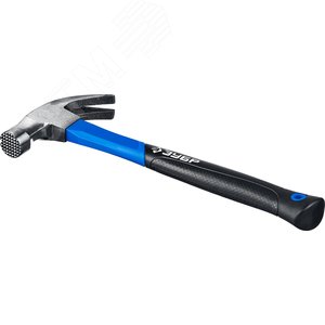 Молоток-гвоздодёр столярный с фиберглассовой рукояткой, кованный, с магнитом, 450 г, Профессионал - фото 2