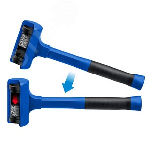 Молоток безинерционный облитый эластомером БМО 1800 г 60 мм - фото 2