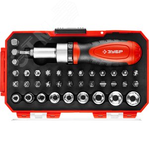 Изображение товара Компакт-38 набор: реверсивная отвертка с насадками 38 шт (шт)