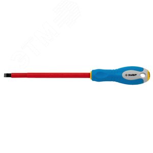 Отвертка Cr-V, трехкомпонент рукоятка, высоковольтная до ~1000В, SL, 8,0x175 мм ''ПРОФИ ЭЛЕКТРИК''. - фото 2