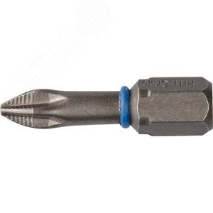 Биты ''ЭКСПЕРТ'' торсионные кованые, обточенные, хромомолибденовая сталь, тип хвостовика C 1/4'', PH1, 25мм, 2шт - фото 1