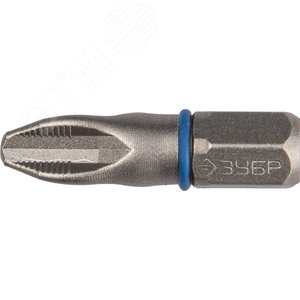 Биты ''ЭКСПЕРТ'' торсионные кованые, обточенные, хромомолибденовая сталь, тип хвостовика C 1/4'', PH3, 25мм, 2шт - фото 1