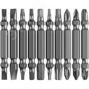 Набор бит длинные ''МХ-10'', Cr-V, двусторонние для шуруповерта в держателе 10 шт - фото 2
