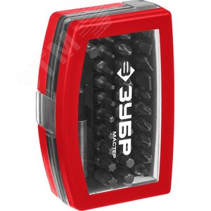 Изображение товара Набор бит ''МХ-32'', CR-V, в компактном боксе с эластичными противоударными, противоскользящими вставками, магнитный адаптер с фиксатором (шт)