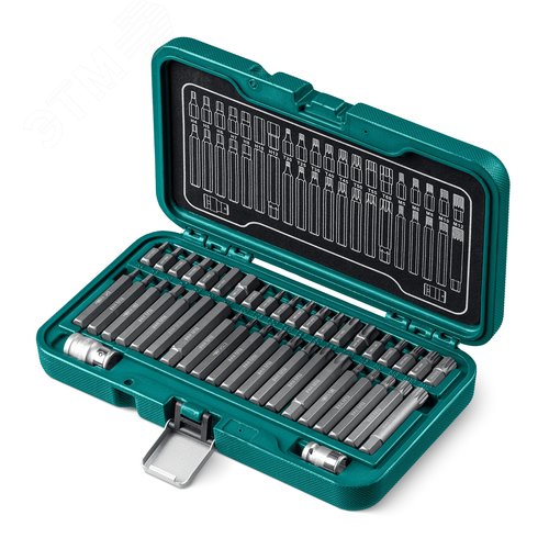 Набор специальных бит, HEX, TX, SPLINE хвостовик  10 мм под квадрат 1/2", THS-42, 42 шт - фото 1