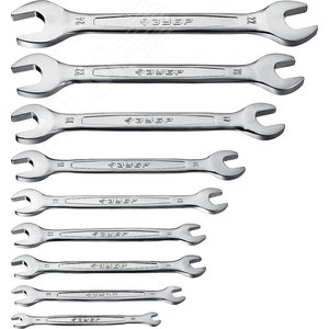 Набор рожковых гаечных ключей 8 шт, 6 - 24 мм, - фото 2