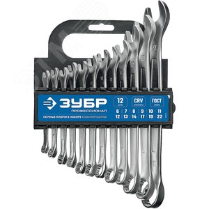 Набор комбинированных гаечных ключей 12 шт, 6 - 22 мм, - фото 1