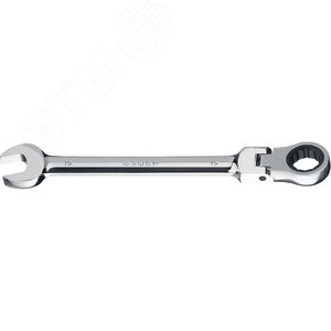 Ключ гаечный комбинированный трещоточный шарнирный 19 мм
