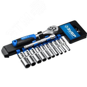 Набор торцевых головок Профессионал ТМ-12У 12 предметов 1/4'' - фото 1