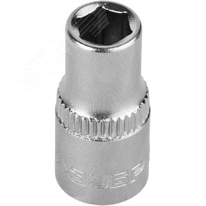 Изображение товара Головка торцовая ''Мастер'' (1/4''), Cr-V, FLANK, хроматированное покрытие, 6мм (шт)