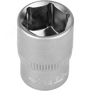 Изображение товара Головка торцовая ''Мастер'' (1/4''), Cr-V, FLANK, хроматированное покрытие, 12мм (шт)