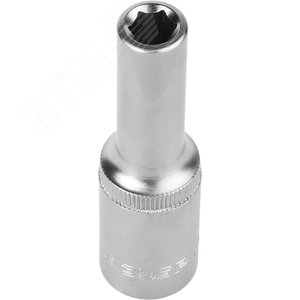 Изображение товара Головка торцовая ''Мастер'' (1/2''), удлиненная, Cr-V, FLANK, хроматированное покрытие, 8мм (шт)