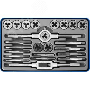 Изображение товара Набор метчиков и плашек, сталь Р6М5 24 предмета (набор)