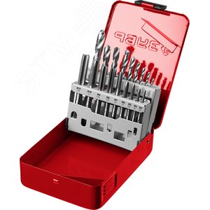 Метчики 9ХС, сверла Р6М5, набор резьбонарезной 18 предметов - фото 2