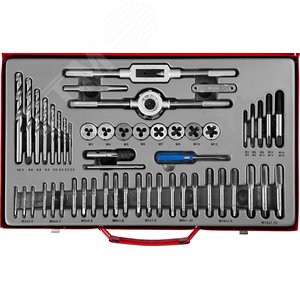 Набор метчиков и плашек ''Мастер'', сталь 9ХС, 52 предмета - фото 1