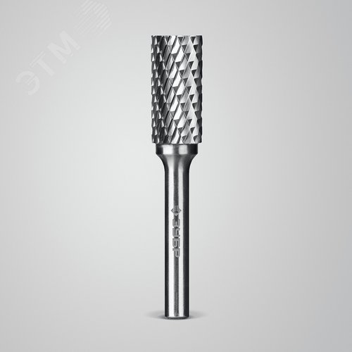 Борфреза твердосплавная, ПРОФЕССИОНАЛ тип А цилиндр с гладким торцом, 12х25 мм, хвостовик 6 мм - фото 2