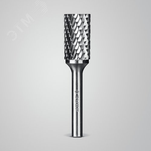 Борфреза твердосплавная, ПРОФЕССИОНАЛ тип А цилиндр с гладким торцом, 14х25 мм, хвостовик 6 мм - фото 2