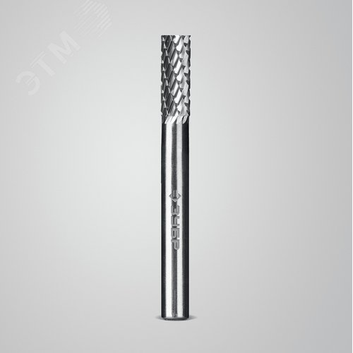 Борфреза твердосплавная, ПРОФЕССИОНАЛ тип А цилиндр с гладким торцом, 6х16 мм, хвостовик 6 мм - фото 2