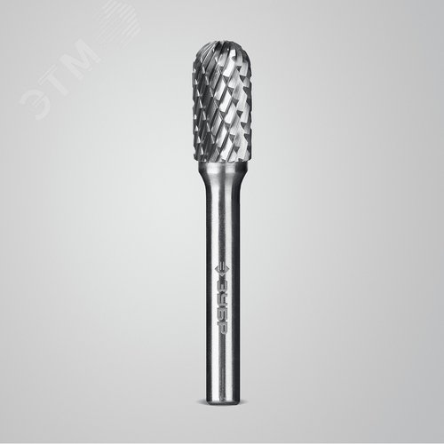 Борфреза твердосплавная, ПРОФЕССИОНАЛ тип C цилиндр со сферическим концом, 10х20 мм, хвостовик 6 мм - фото 2