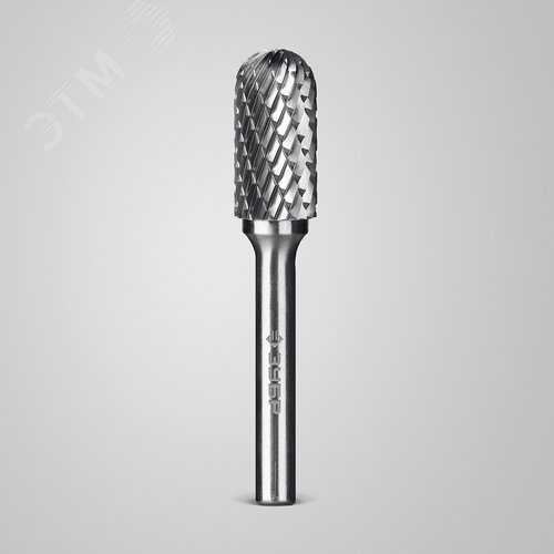 Борфреза твердосплавная, ПРОФЕССИОНАЛ тип C цилиндр со сферическим концом, 12х25 мм, хвостовик 6 мм - фото 2