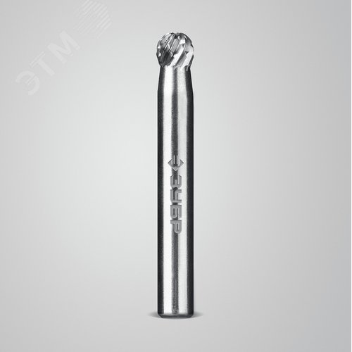 Борфреза твердосплавная, ПРОФЕССИОНАЛ тип D сфера, 6х5 мм, хвостовик 6 мм - фото 2