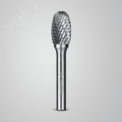 Борфреза твердосплавная, ПРОФЕССИОНАЛ тип E овал, радиус 5.0 мм, 12х20 мм, хвостовик 6 мм - фото 2