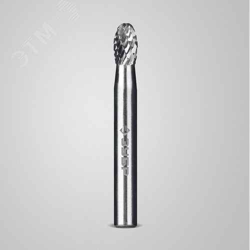 Борфреза твердосплавная, ПРОФЕССИОНАЛ тип E овал, радиус 2.5 мм, 6х10 мм, хвостовик 6 мм - фото 2