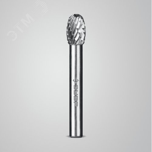 Борфреза твердосплавная, ПРОФЕССИОНАЛ тип E овал, радиус 3.7 мм, 8х13 мм, хвостовик 6 мм - фото 2