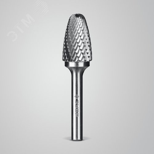 Борфреза твердосплавная, ПРОФЕССИОНАЛ тип F парабола с закругленным углом, радиус 4.0 мм, 16х25 мм, хвостовик 6 мм - фото 2