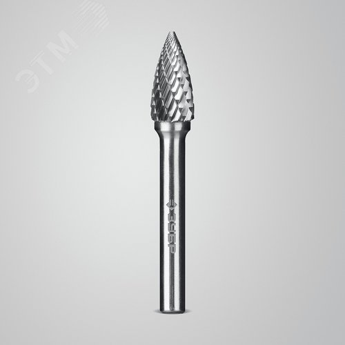 Борфреза твердосплавная, ПРОФЕССИОНАЛ тип G парабола с острым углом, 10х20 мм, хвостовик 6 мм - фото 2