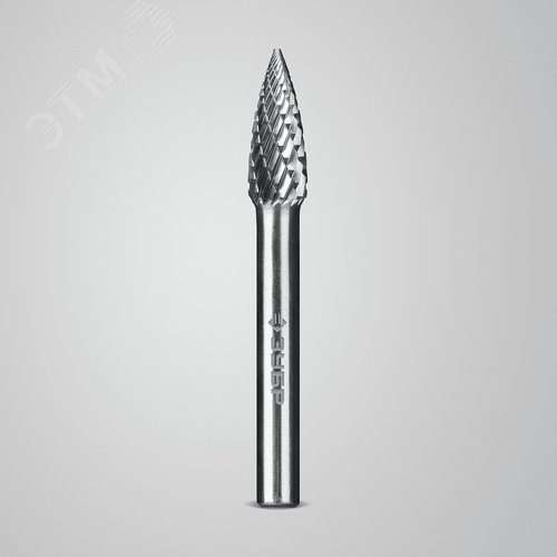 Борфреза твердосплавная, ПРОФЕССИОНАЛ тип G парабола с острым углом, 8х20 мм, хвостовик 6 мм - фото 2