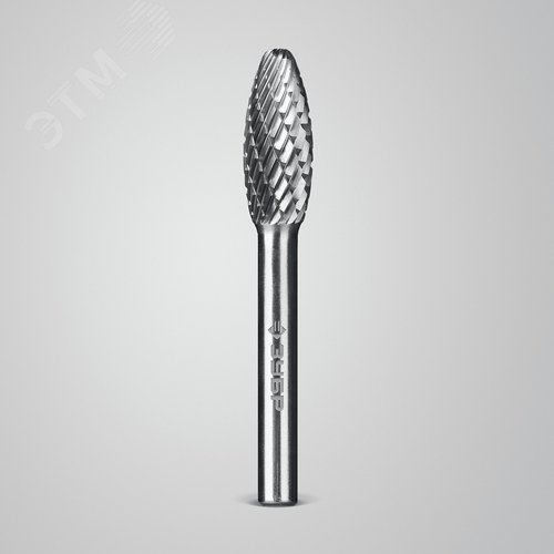 Борфреза твердосплавная, ПРОФЕССИОНАЛ тип H пламя, радиус 2.0 мм, 10х25 мм, хвостовик 6 мм - фото 2