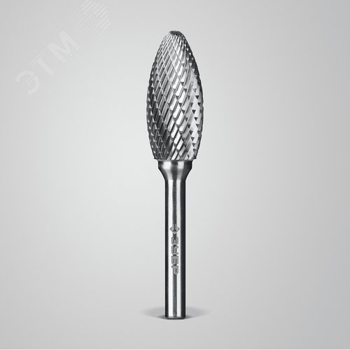 Борфреза твердосплавная, ПРОФЕССИОНАЛ тип H пламя, радиус 2.5 мм, 16х36 мм, хвостовик 6 мм - фото 2